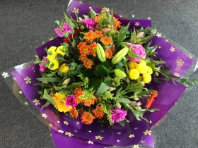 Saltash Vibrant Hand Tied Bouquet