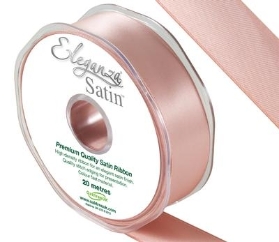 Double Face Satin Ribbon 25mm Rose Gold